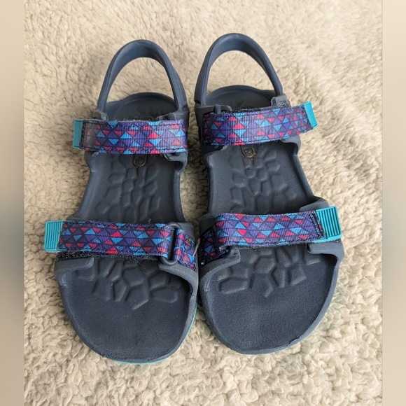 MERRELL Kid Sandals Size 1 Navy Blue  And Pink Color Perfect For Summer - Picture 2 of 8
